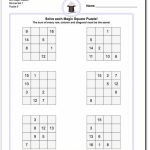 4X4 Magic Square Normal Set 1 Worksheet #magic #square #worksheet | Free Printable 4X4 Sudoku Puzzles