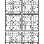 6 Printable Sudoku 4 Printable Sudoku Per Page 4 Best Images Of | Free Printable Sudoku 4 To A Page