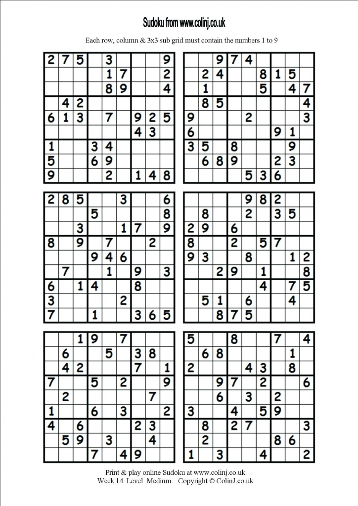 6 Printable Sudoku Printable Sudoku Hard Level 6 Per Page Puzzles | 1-6 Sudoku Printable