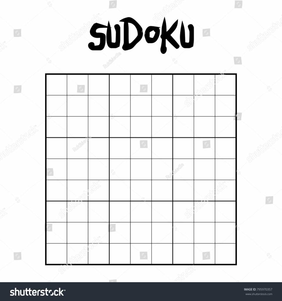 9 X 9 Blank Sudoku Game Stock Vector (Royalty Free) 795970357 | Printable Sudoku Blank Grids