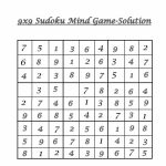 9X9 Sudoku 9   Solution | Printable Sudoku 9X9