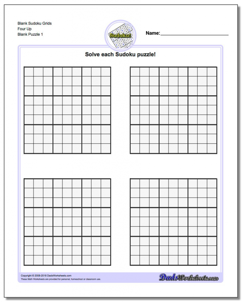 Blank Printable Sudoku Grids | Shop Fresh | Printable Sudoku Sheets Blank