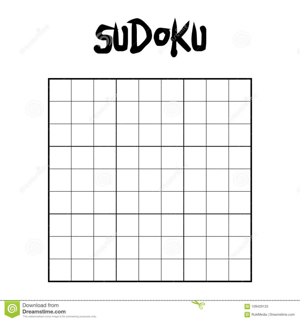 Blank Sudoku Grid Stock Vector. Illustration Of Grid - 109429133 | Printable Sudoku Grids Blank