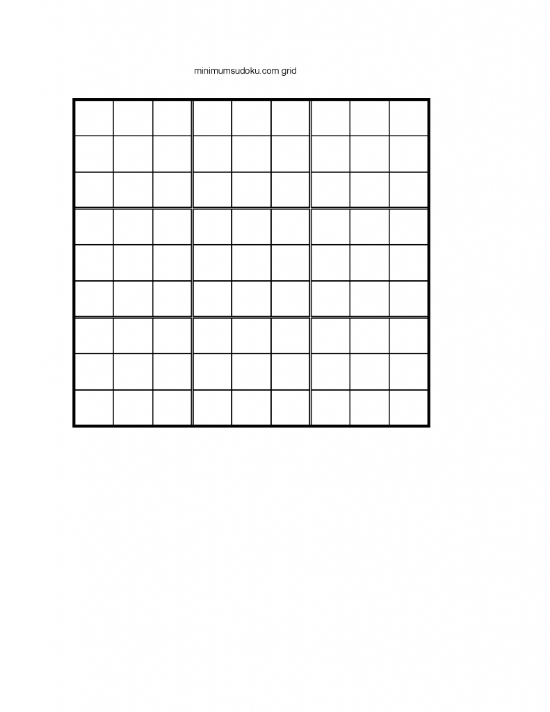 Blank Sudoku Grids - Canas.bergdorfbib.co | Printable Blank Sudoku 2 Per Page