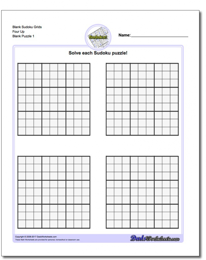 Blank Sudoku Printable | Aaron The Artist | Printable Double Sudoku