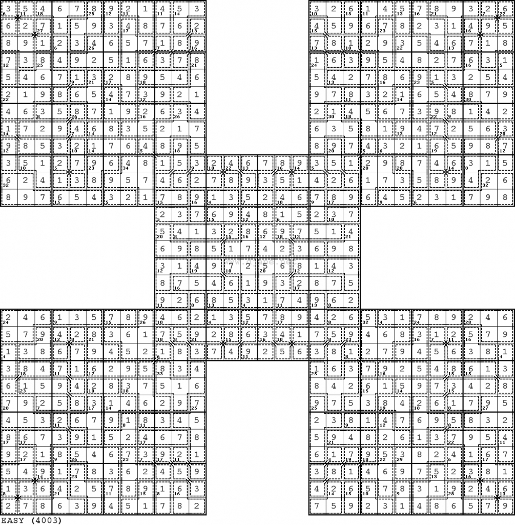 Butterfly Killer Samurai Sudoku (#3 I Think) | Printable Samurai Sudoku With Answers