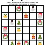 Christmas Sudoku Logical Reasoning Activity For Kids | Printable Christmas Sudoku Puzzles