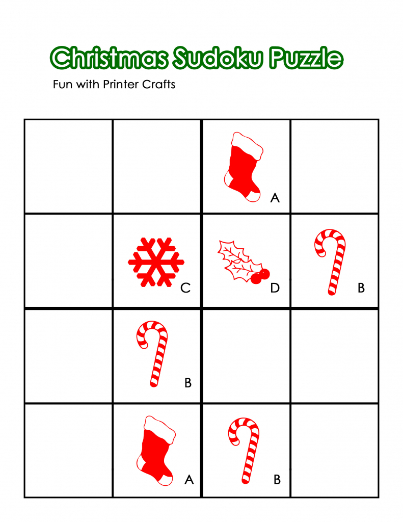 Christmas Sudoku Puzzles Printable – Festival Collections | Printable Christmas Sudoku Puzzles