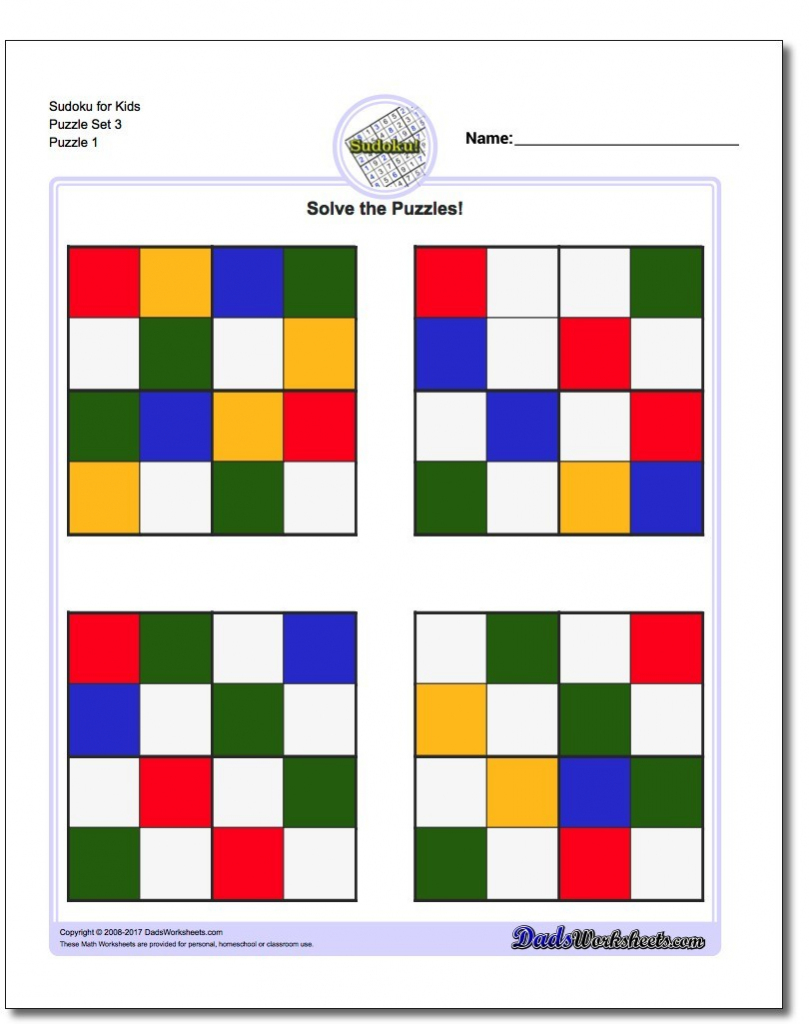 color page free sudoku printable