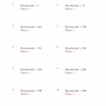 Converting Hexadecimal Numbers To Binary Numbers (A) | Printable Binary Sudoku