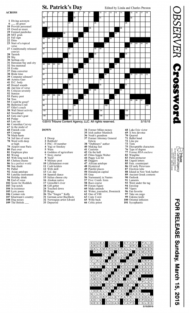 Crosswords Archives | Tribune Content Agency | Printable Sudoku Chicago Tribune