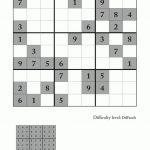 Difficult Sudoku Puzzle To Print 2 | Level 2 Sudoku Printable