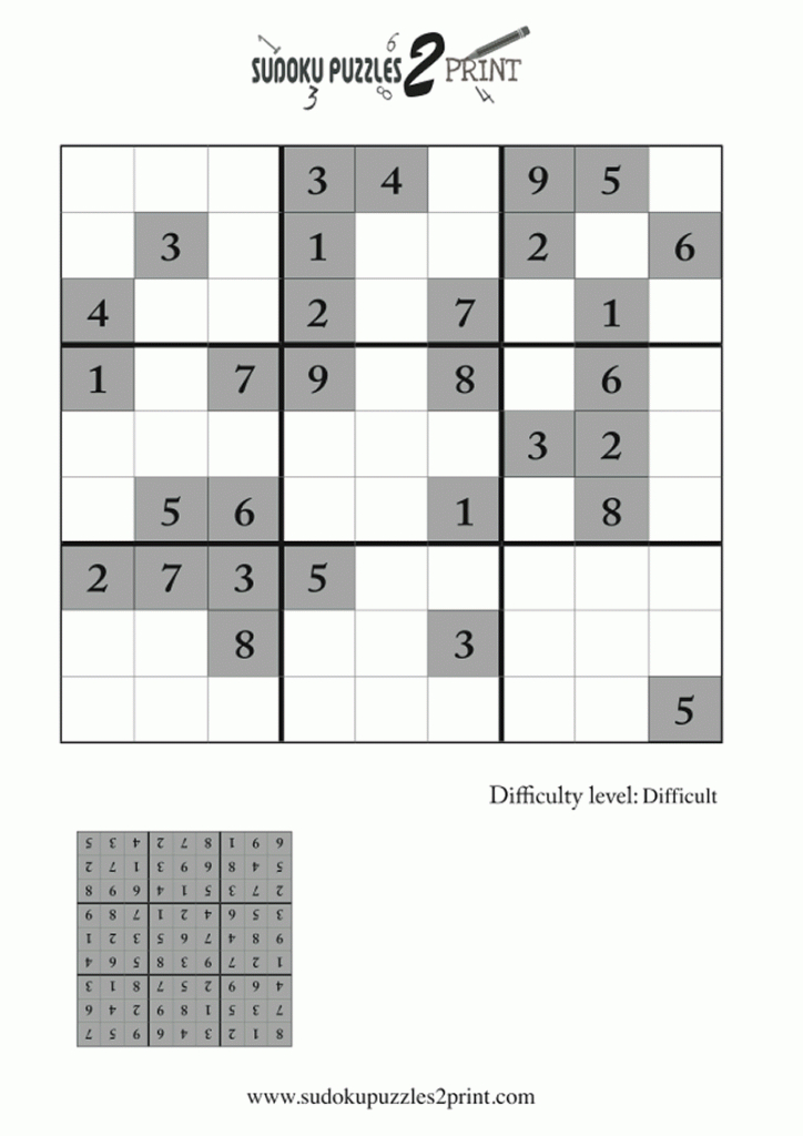 Difficult Sudoku Puzzle To Print 8 | Printable Sudoku Difficult