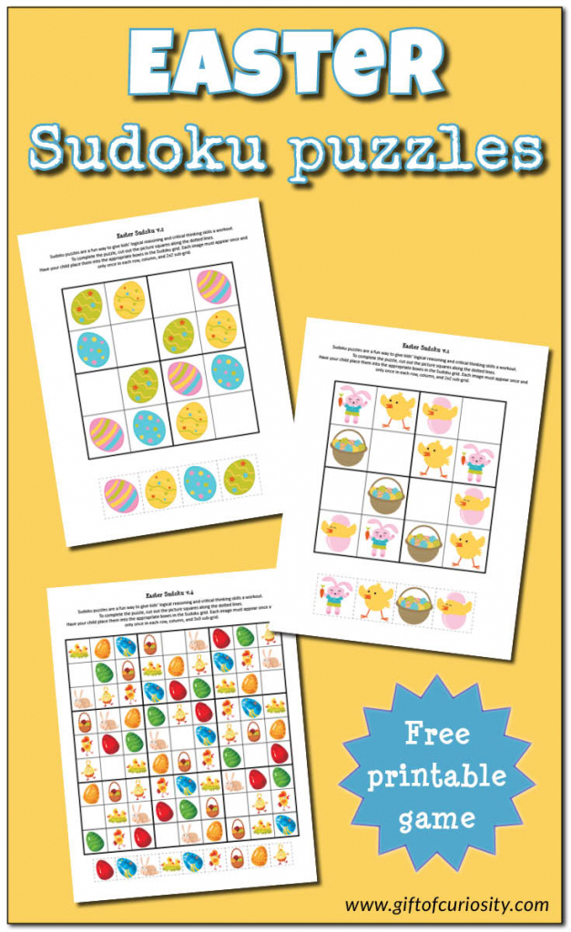 Easter Sudoku {Free Printables} - Gift Of Curiosity | Printable Sudoku With Shapes