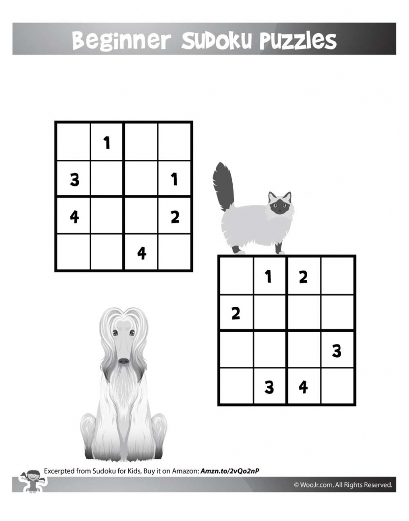 Easy Beginner Sudoku Puzzles For Kids | Woo! Jr. Kids Activities | Printable Kid Sudoku Puzzles