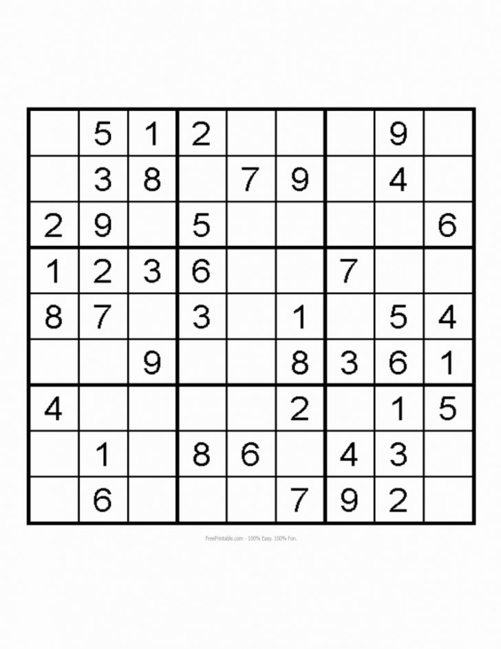 Easy Printable Sudoku Printable Sudoku