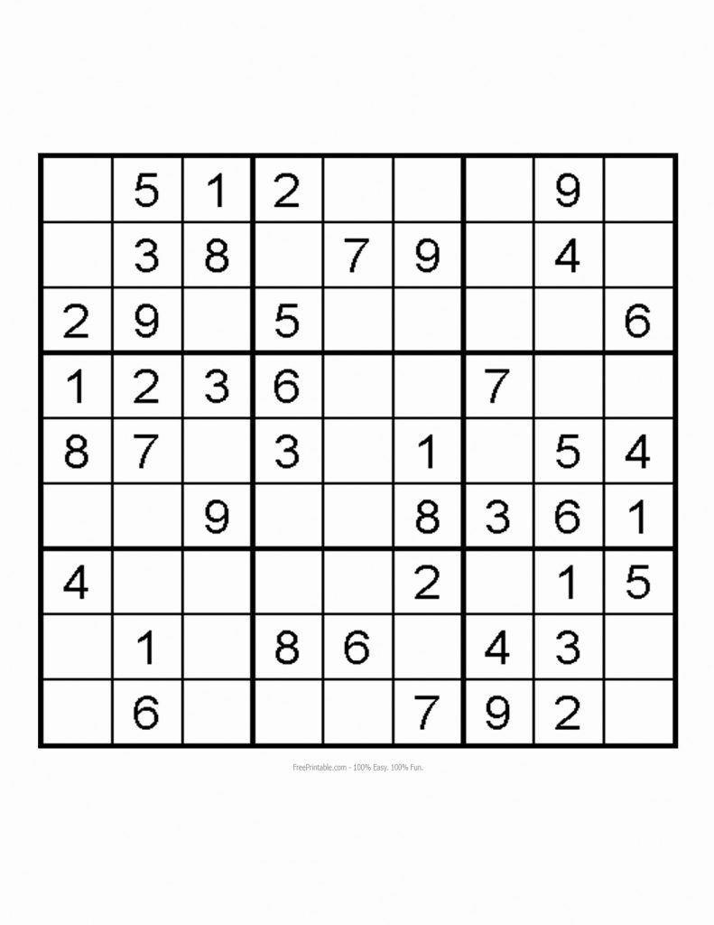 printable easy sudoku puzzles for free