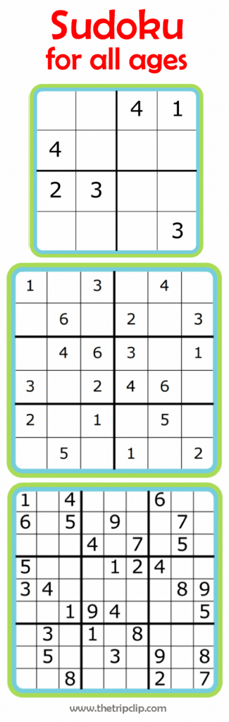 very easy sudoku 4x4 printable