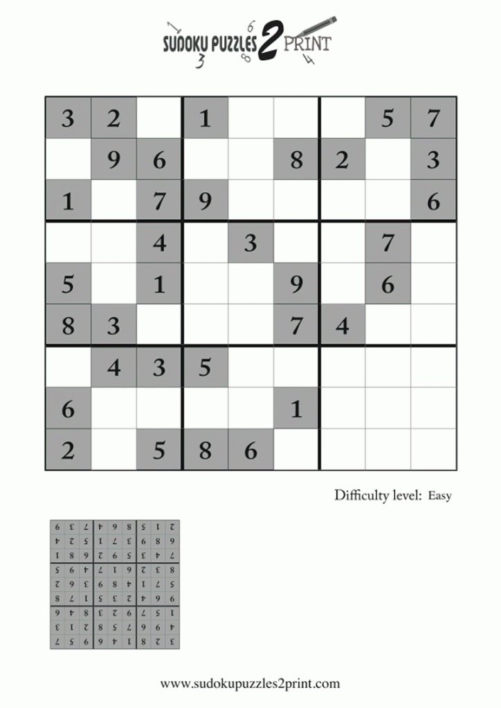 Easy Sudoku Puzzle To Print 1 | 1 Sudoku Printable