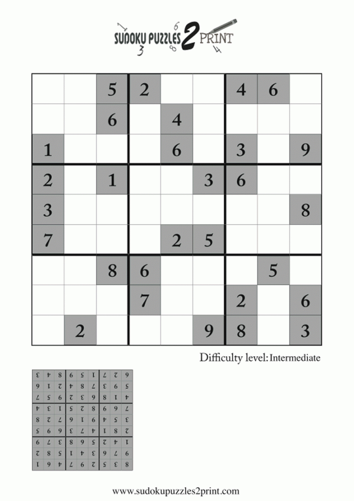 Featured Sudoku Puzzle To Print 4 | Printable Sudoku With Answers Pdf