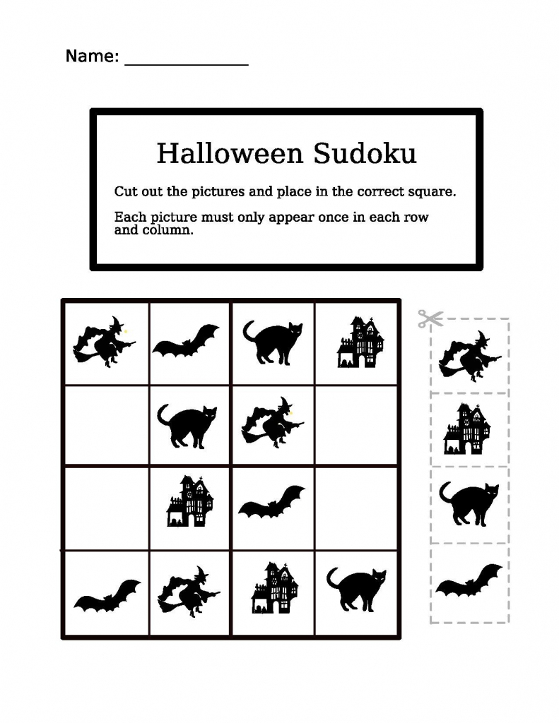 File:4X4 Halloween Easy Sudoku.pdf - Wikimedia Commons | Printable Halloween Sudoku