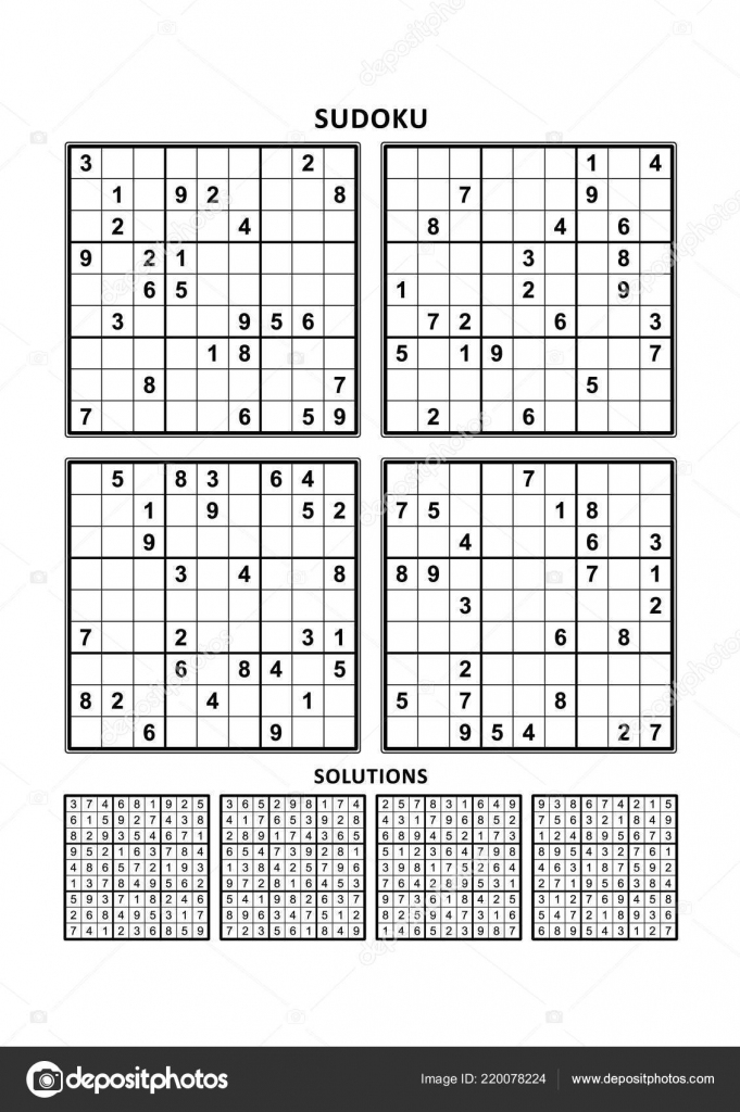 Four Sudoku Puzzles Comfortable Easy Yet Very Easy Level Letter | Printable Sudoku Four Per Page