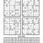 Four Sudoku Puzzles Of Comfortable (Easy, Yet Not Very Easy | Level 2 Sudoku Printable