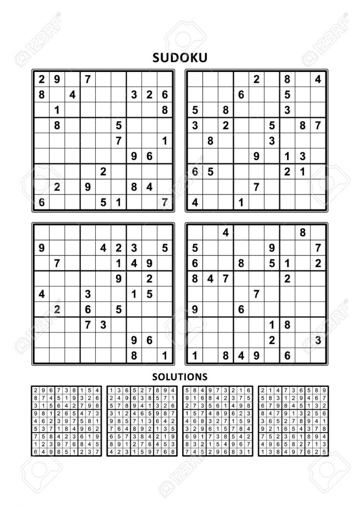 Four Sudoku Puzzles Of Comfortable (Easy, Yet Not Very Easy | Level 2 Sudoku Printable