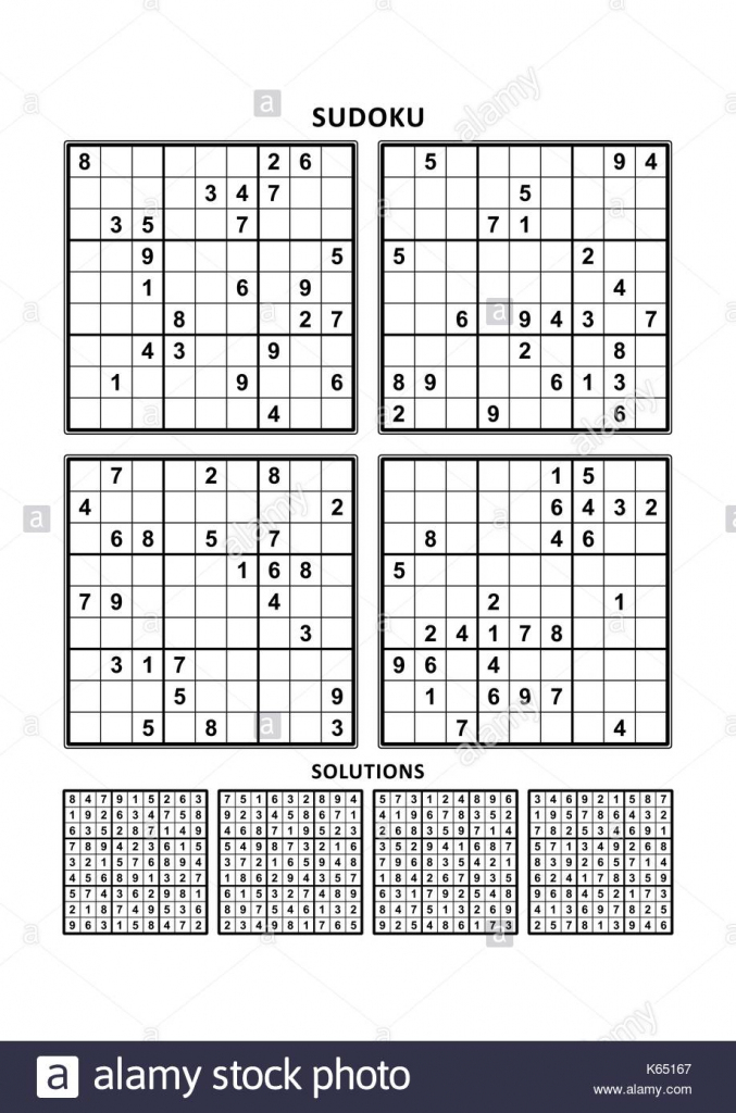 Four Sudoku Puzzles Of Comfortable (Easy, Yet Not Very Easy) Level | 4 Printable Sudoku Per Page