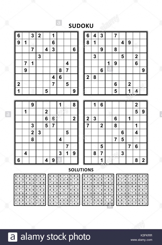 Four Sudoku Puzzles Of Comfortable (Easy, Yet Not Very Easy) Level | Level 2 Sudoku Printable