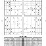 Four Sudoku Puzzles Of Comfortable (Easy, Yet Not Very Easy) Level | Printable Sudoku 4 Per Page