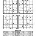 Four Sudoku Puzzles Of Comfortable (Easy, Yet Not Very Easy | Printable Sudoku Four Per Page