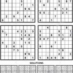 Four Sudoku Puzzles Of Comfortable Level, On A4 Or Letter Sized Page | Printable Letter Sudoku Puzzles