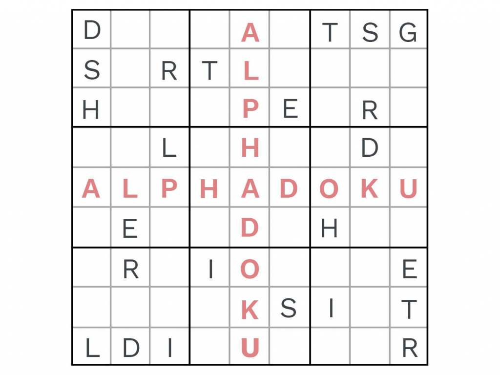 Free Alphadoku Puzzles | Printable 25X25 Sudoku Puzzles
