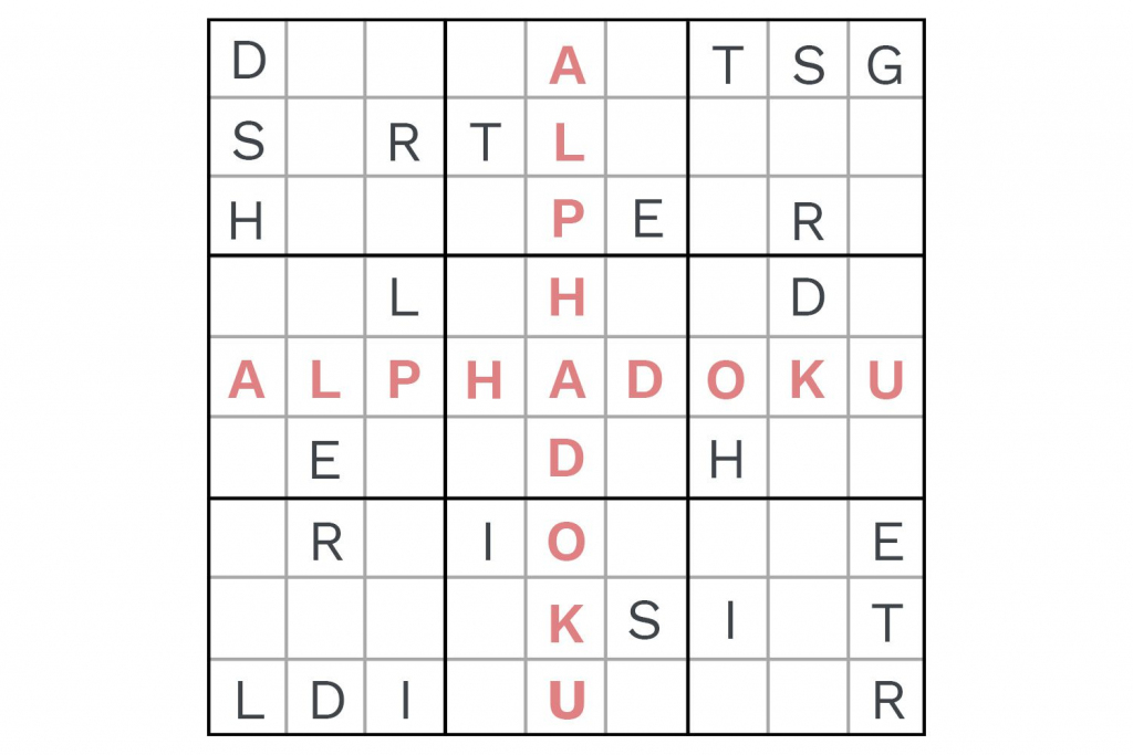 Free Alphadoku Puzzles | Printable Sudoku 25X25