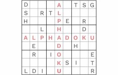 Printable Sudoku With Letters