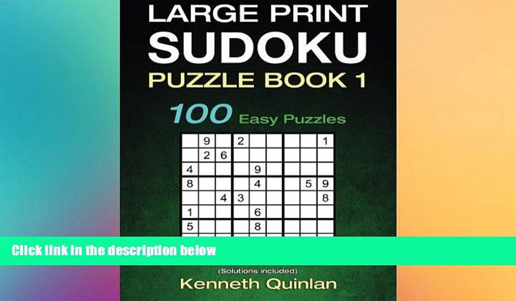 Free Pdf Large Print Sudoku Puzzle Book 1: 100 Easy Puzzles (Large | Printable Sudoku Books Pdf