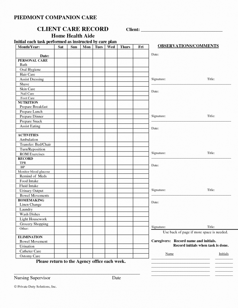 Free Printable Caregiver Forms | Free Printable Download | Weekly Printable Sudoku 16X16
