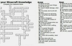 Free Printable Minecraft Crossword Search: Test Your Minecraft | Sudoku Printable Tes