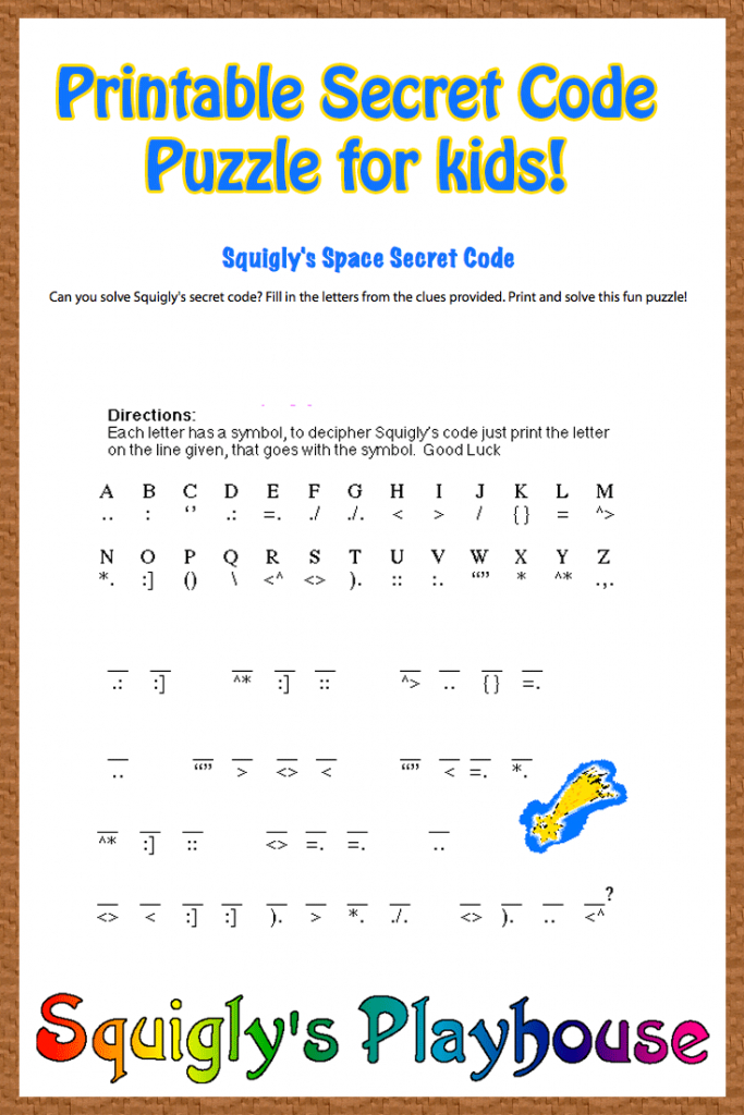 Free Printable Secret Code Word Puzzle For Kids. This Puzzle Has A | Printable Binary Sudoku