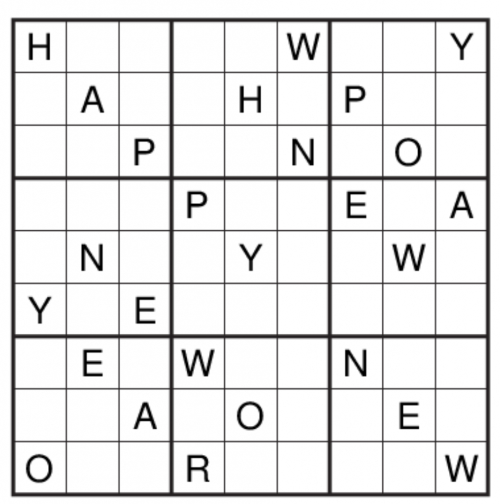 Get Set Go: Puzzle No 124: Alphabet Sudoku | Printable Alphabet Sudoku