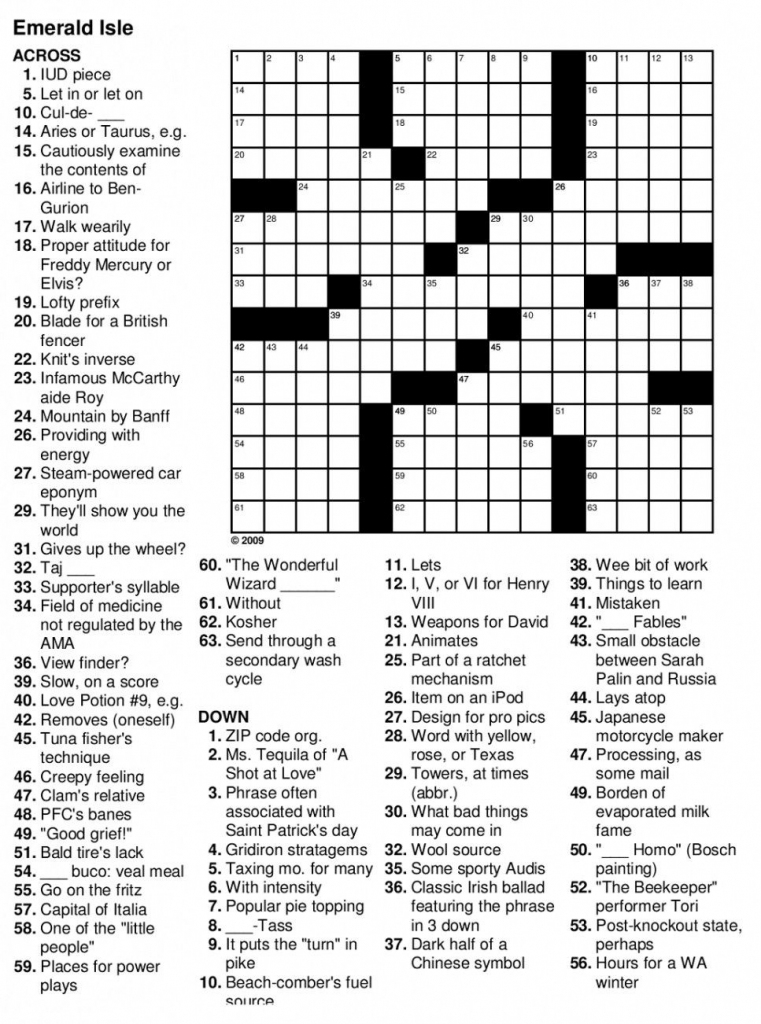Giant Crossword Puzzle Printable Pages In General Knowledge Easy | Printable Sudoku Easy #8