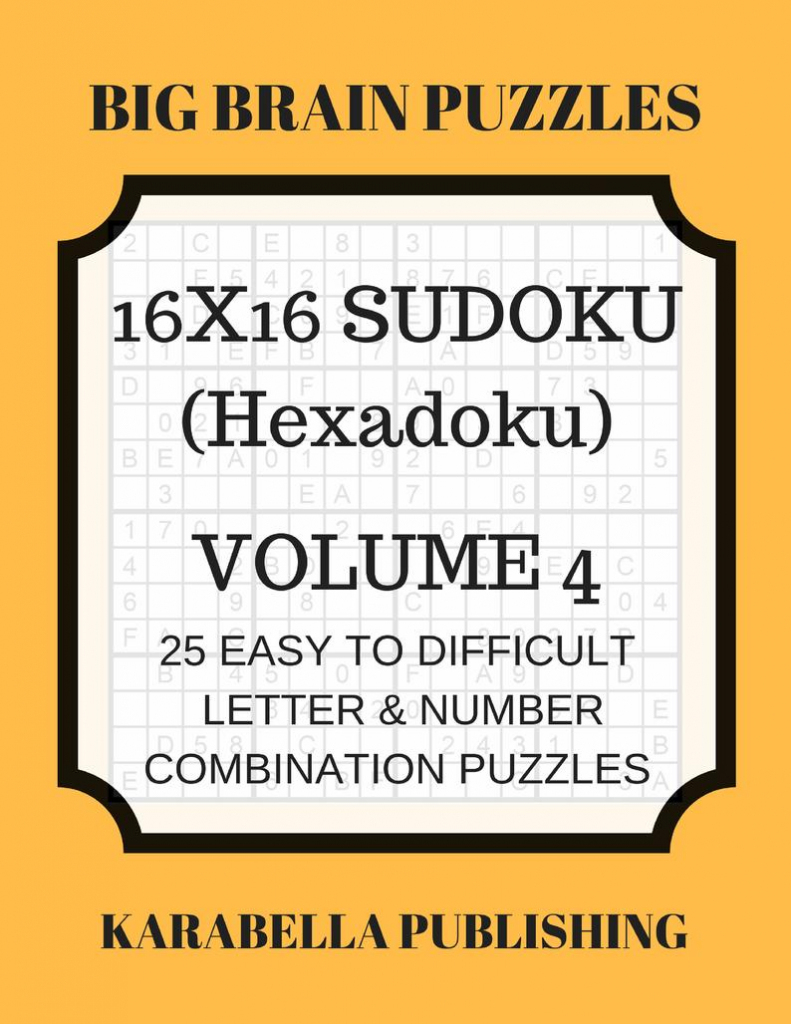 Hexadoku Sudoku 16X16 16X16 Sudoku Sudoku Print Mega | Etsy | Printable Sudoku 16
