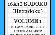 Printable Sudoku 16X16 Numbers