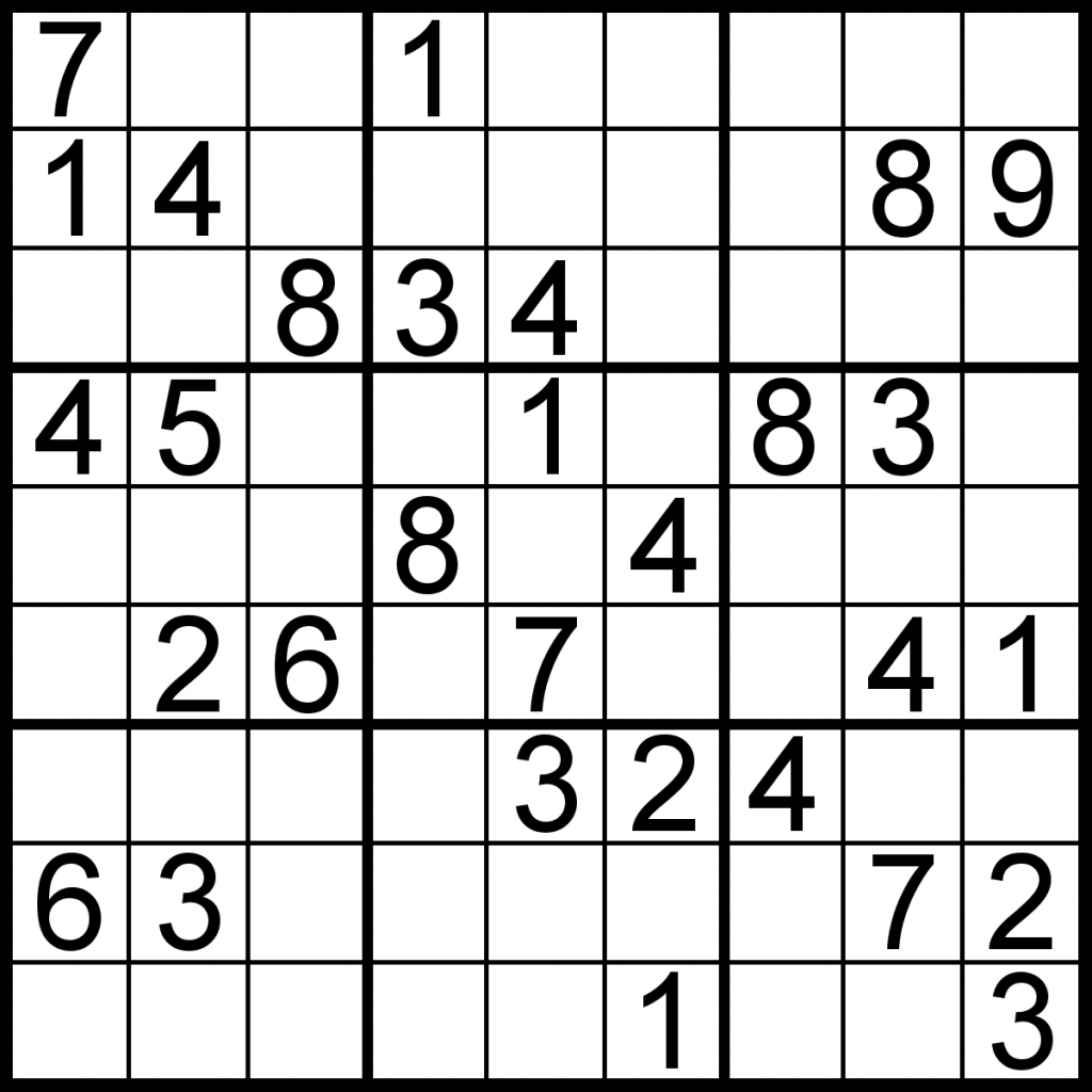 printable sudoku puzzles easy