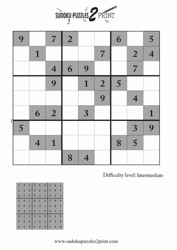 Intermediate Sudoku Puzzle 3 | Printable Advanced Sudoku Puzzles