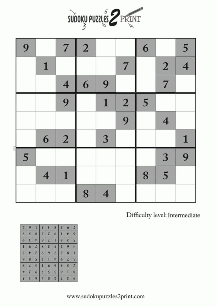 Intermediate Sudoku Puzzle 3 | Printable Sudoku Intermediate