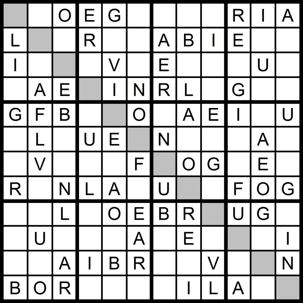 Magic Word Square: Sunday Challenge: New Word Sudoku Puzzle For | Printable Sudoku 12X12