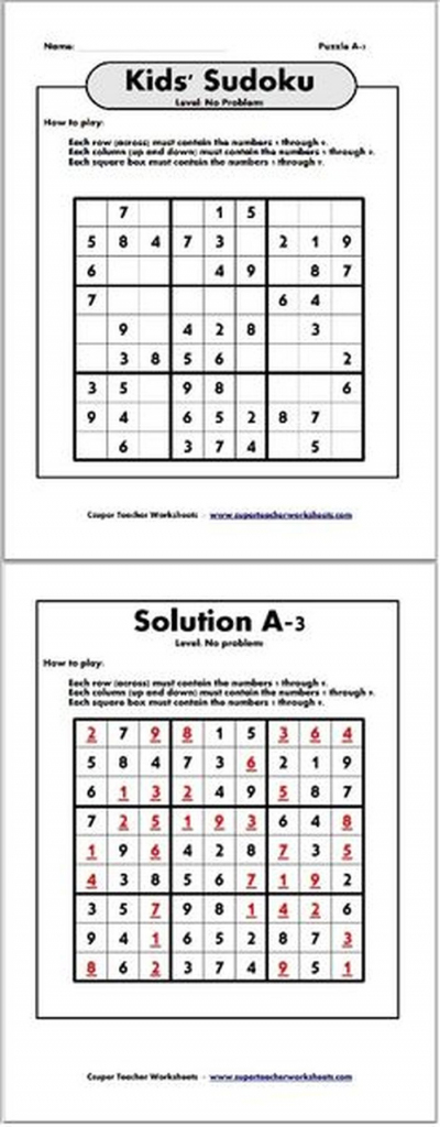 Math Riddles Kindergarten Worksheet Brain Games | Www.galleryneed | Printable Sudoku For Ks2