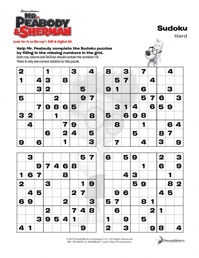 Mr. Peabody Needs Your Help Completing These Sudoku Puzzles. | Fox | Sudoku Printable Tes